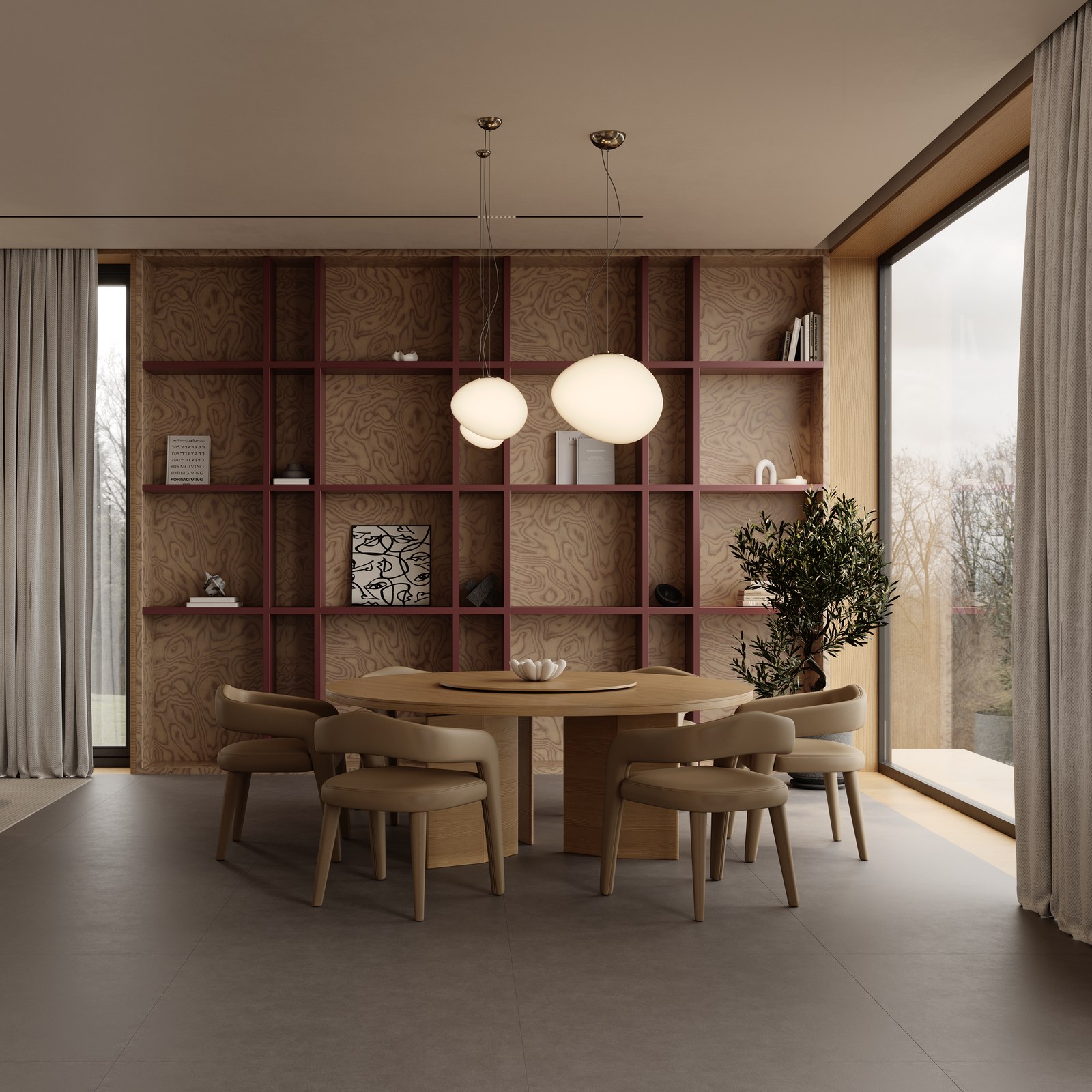 Round dining area