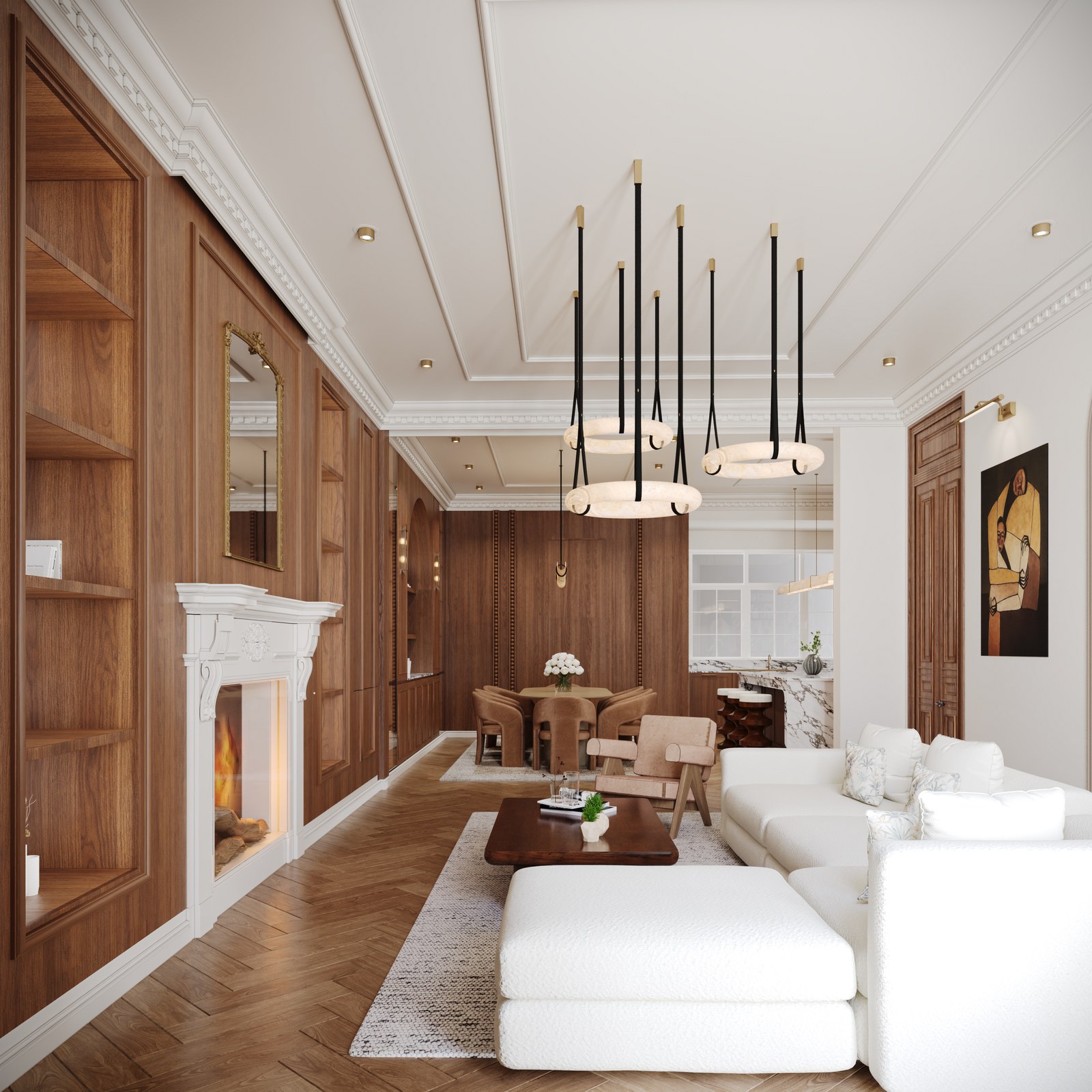 Walnut living room