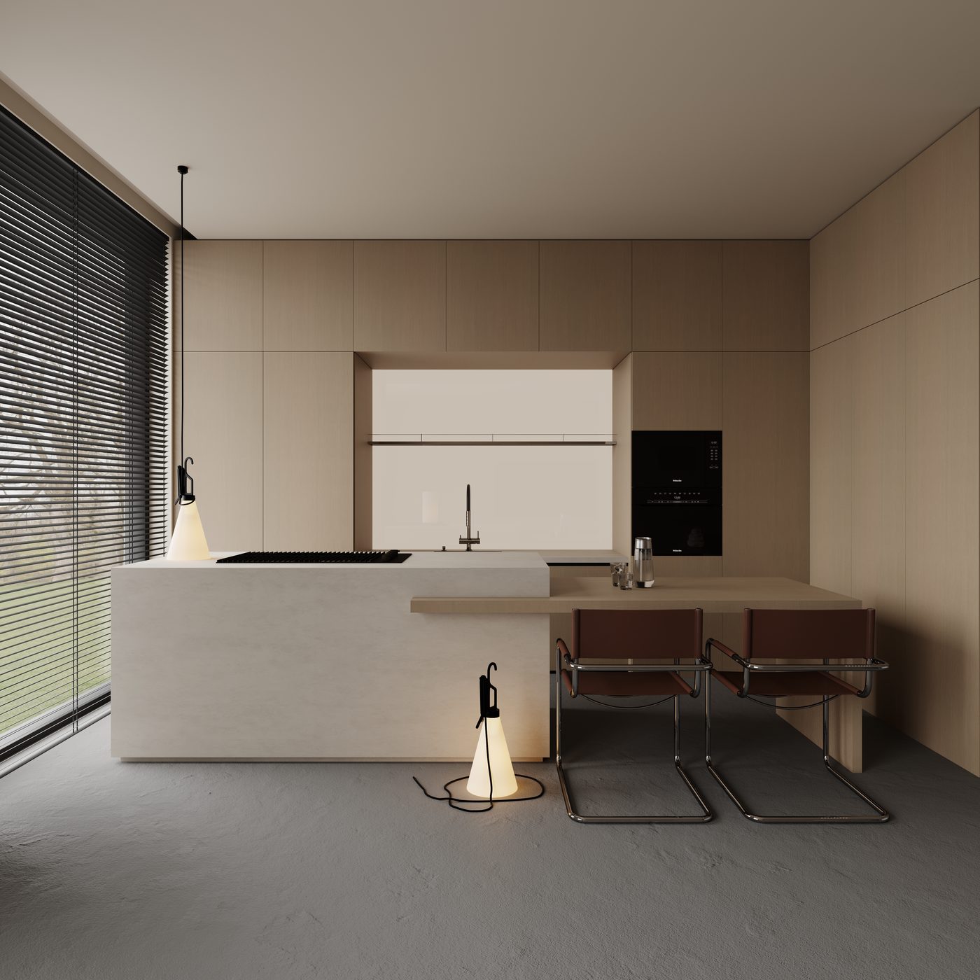 Quiet Umber kitchen island