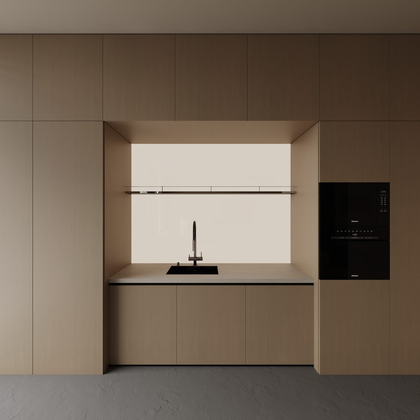 Quiet Umber kitchen