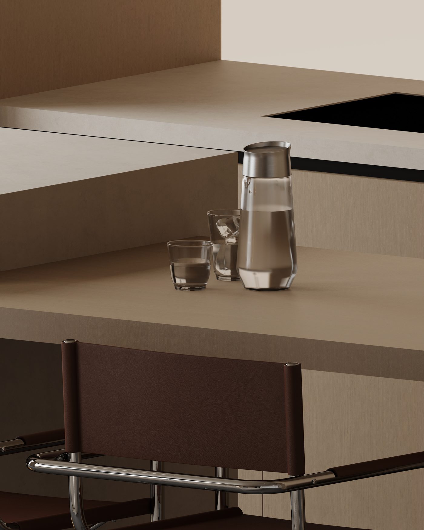 Quiet Umber dining counter