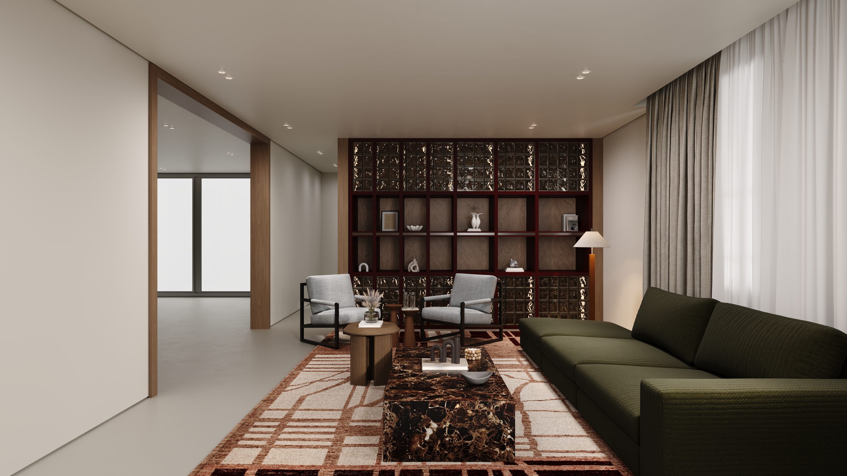 Walnut Nocturne living area
